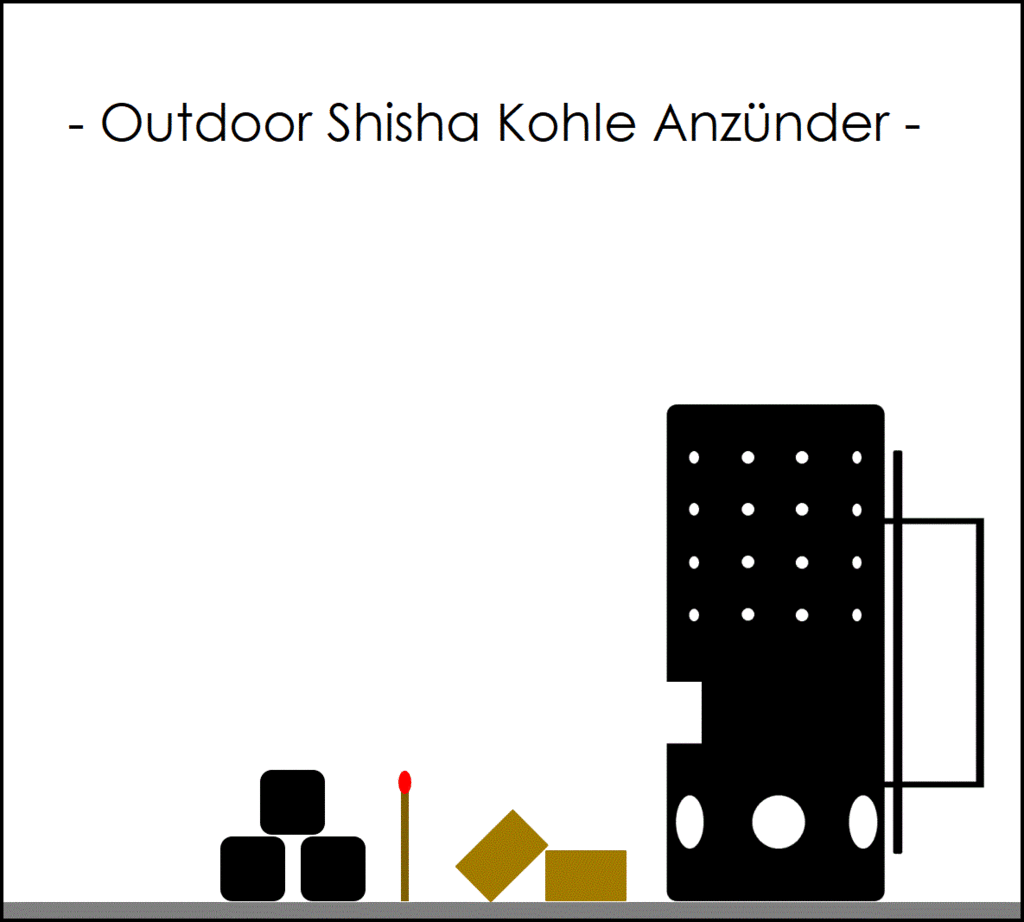 Shisha Kohle Anzünder für den Außenbereich Funktion